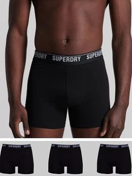 Image of Superdry 3 Pack Boxers - Black, Size S, Men