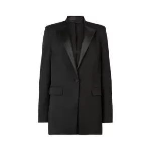 Image of AllSaints AllSaints Sofia Satin Blazer Womens - Black