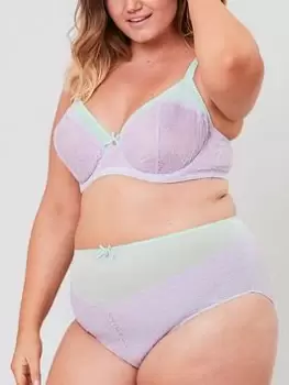Image of Oola Tonal Lace High Waist Brief, Multi, Size 22-24, Women