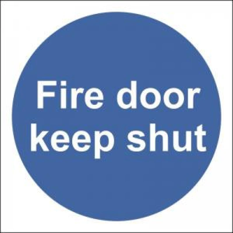 Image of Seco Mandatory Safety Sign Fire Door Keep Shut Semi Rigid Plastic 100 EXR30155SS