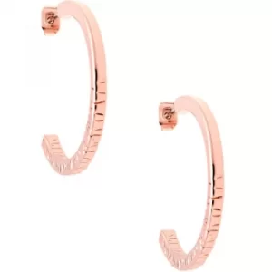 Image of Karen Millen Etched Hoop Earrings