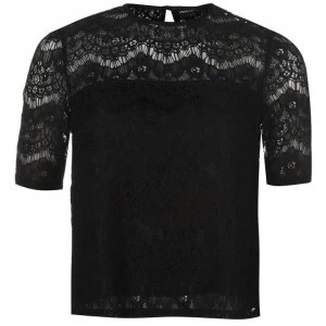 Image of Firetrap Blackseal Lace Top - Black