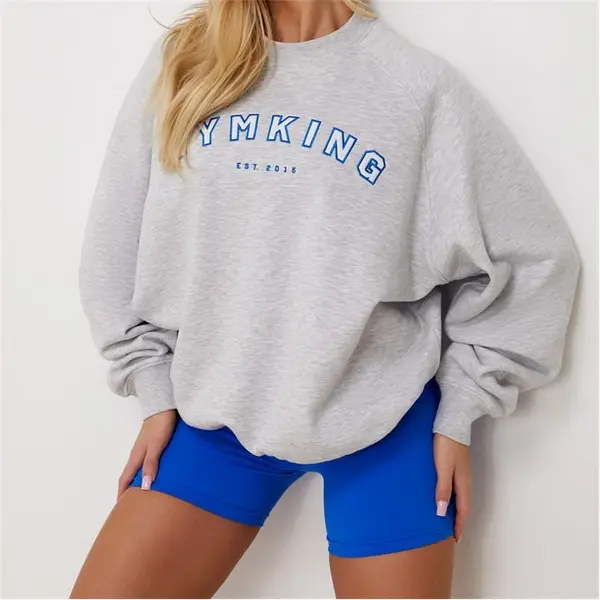 Image of Gym King Logo Sweat Crew Sweaters 8 (XS) Grey 67383202310