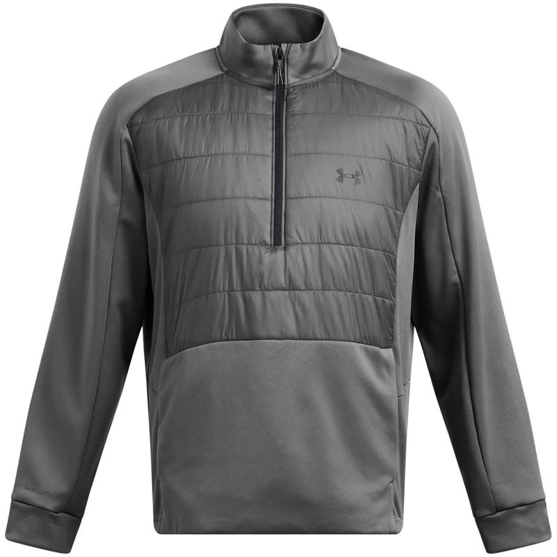 Image of Under Armour Mens Performance Fleece Moisture-Wicking Training Jacket Grey male S