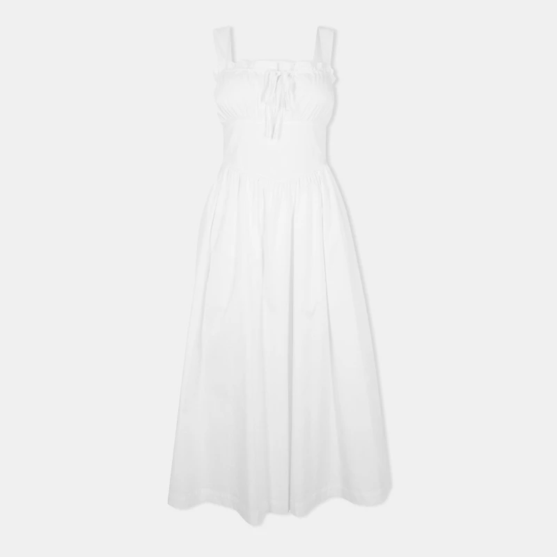 Image of Jack Wills Womens Midi Tea Dress White female 8 (XS)