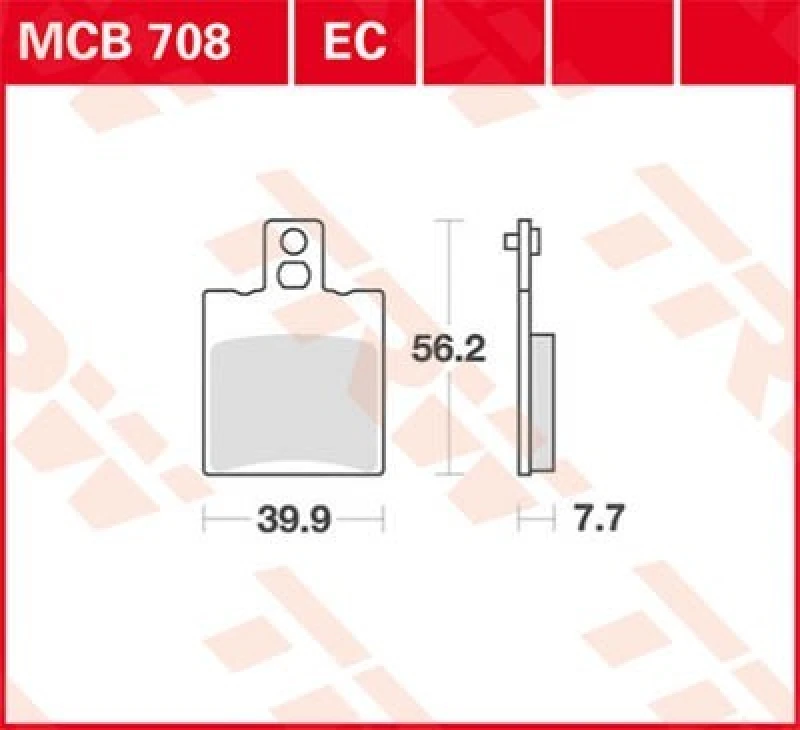 Image of TRW Lucas Brake pad MCB708