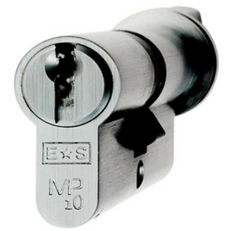 Image of Loops 70mm Euro Cylinder & Thumbturn Lock Keyed to Differ 10 Pin Satin Chrome Multi unisex