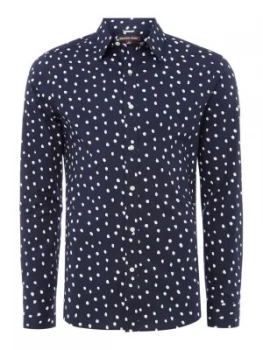 Image of Mens Michael Kors Paint Spot Shirt Midnight