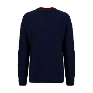 Image of Hugo Scablito Knit Jumper Blue