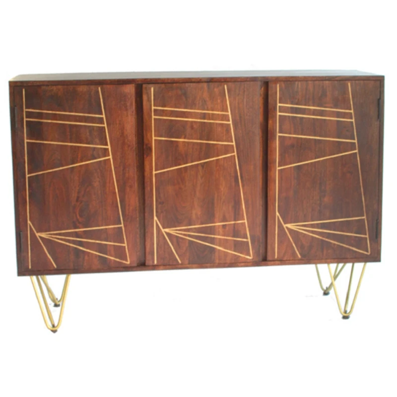 Image of Indian Hub Dark Gold Large Sideboard