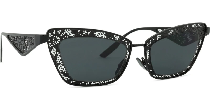 Image of Dolce & Gabbana 0Dg2311 Cat Eye Sunglasses - Black WFBEP Unisex