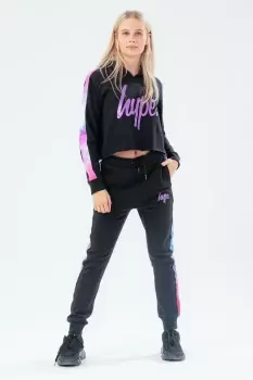 Image of HYPE PURPLE SPACE KIDS TRACKSUIT SET