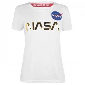 Image of Alpha Industries Industries Nasa shirt - White Gold