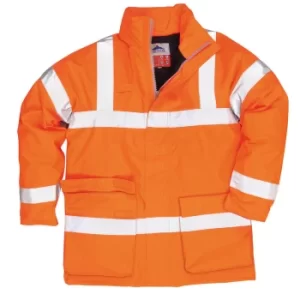Image of Biz Flame Hi Vis Flame Resistant Rain Jacket Orange M