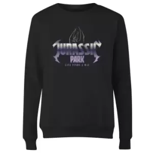 Image of Jurassic Park Life Finds A Way Womens Sweatshirt - Black - M
