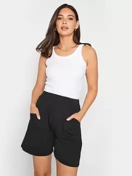 Image of Long Tall Sally Long Tall Sally Black Jersey Short, Black, Size 10, Women