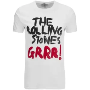 Image of Rolling Stones Mens Logo GRRR! T-Shirt - White - M