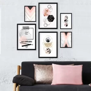 Image of SET_008 Multicolor Decorative Framed Painting (6 Pieces)