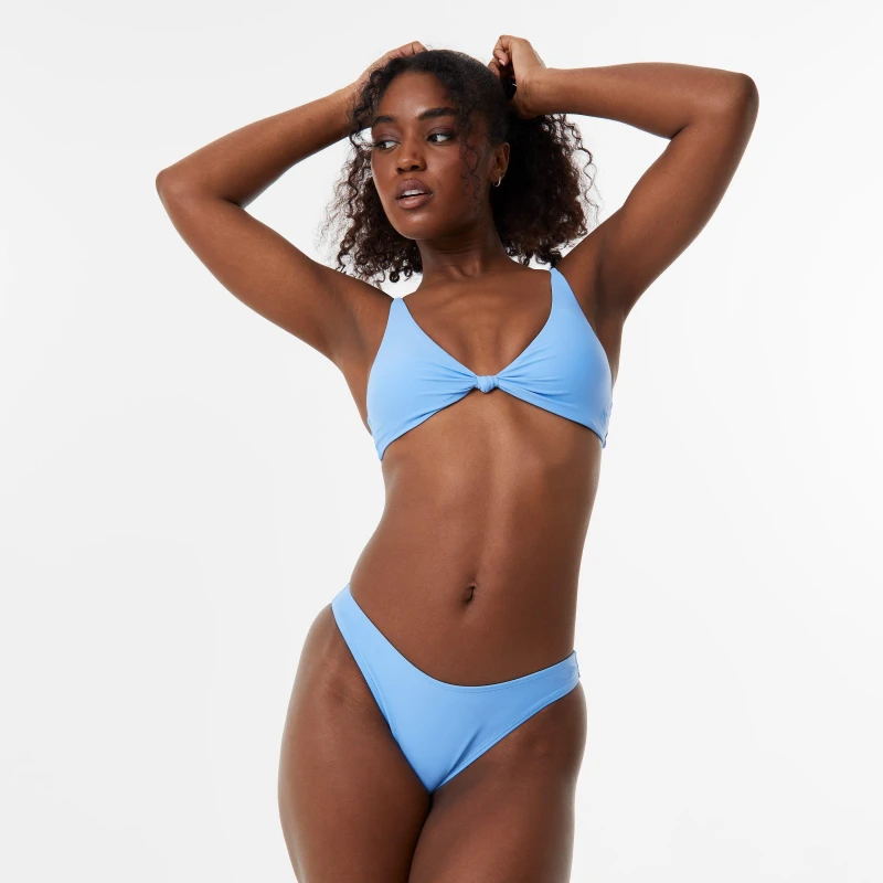 Image of Jack Wills Knot Front Bikini Top - Blue Blue 6