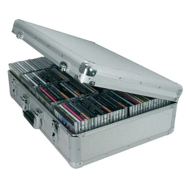 Image of Citronic Aluminium CD Flight Storage Lockable Case - Holds 120 Disc Travel Music DJ CDA:120