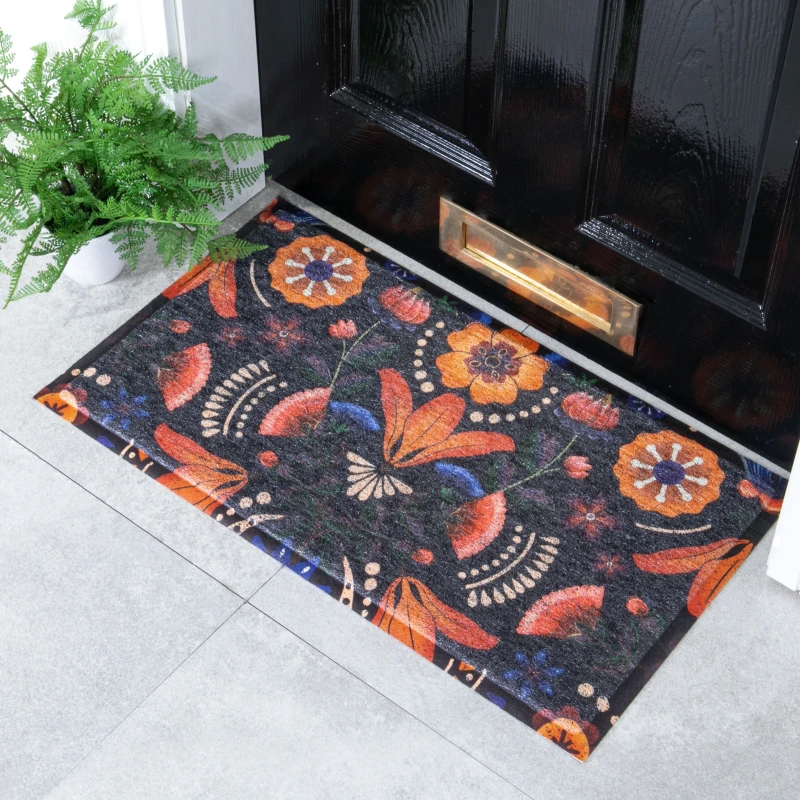 Image of Native Natural Nordic Leaf Doormat (70 X 40Cm)