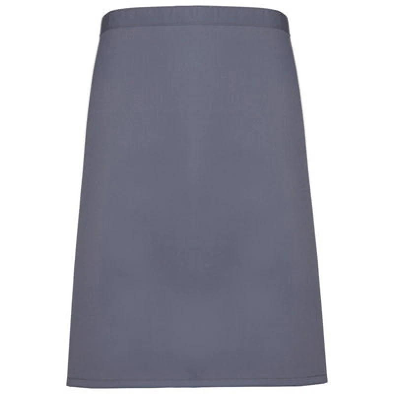 Image of Premier Premier Colours Mid Length Apron in Grey Grey One Size Unisex 5063470681440