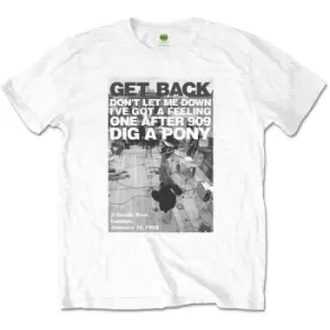 Image of The Beatles - Rooftop Shot Unisex XX-Large T-Shirt - White