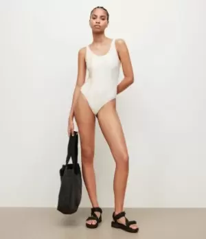 Image of AllSaints Womens Niki Marea Swimsuit, Rainbow Pink, Size: L