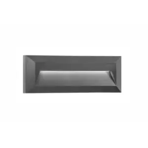 Image of Netlighting Merano Ferryland Outdoor Flush Wall Lamp Dark Grey Abs LED 2W 365Lm