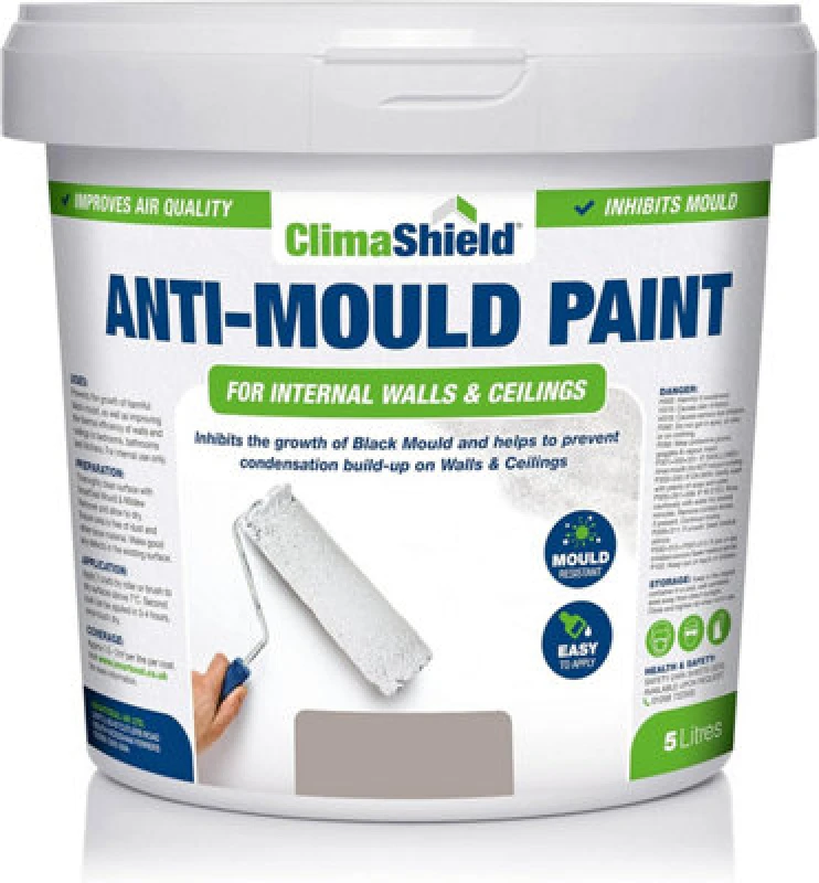 Image of Smartseal Anti Mould Paint - Mountain Stone (2.5L) For Bathroom, Kitchen And Bedroom Walls & Ceilings 5.061E+12