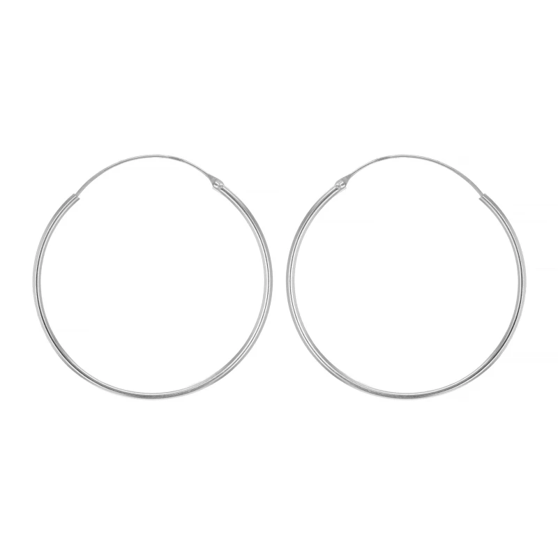 Image of Be You Sterling Silver Endless Hoop Earrings Sterling Silver female One Size