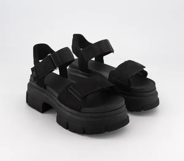 Image of UGG Womens Ashton Ankle Sandals Black, 5