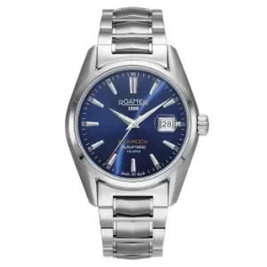 Image of Roamer 210665 41 45 20 Mens Searock Automatic Blue Dial Wristwatch