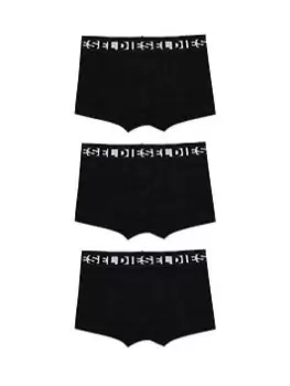 Image of Diesel Boys 3 Pack Logo Waistband Boxer Shorts - Black, Size Age: 14 Years