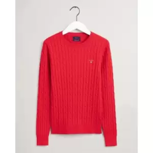 Image of Gant Cable Knit Jumper - Red