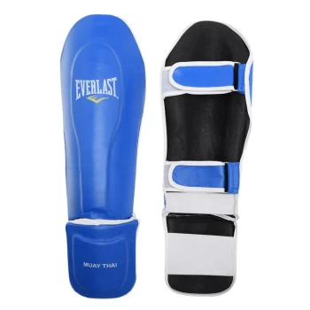 Image of Everlast Leather Muay Thai Shin and Instep Guards - Blue10