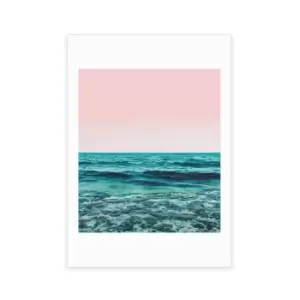Image of East End Prints Ocean Main Print White/Pink/Blue