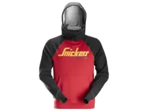 Image of Snickers 28891604005 Logo Hoodie Chilli Red/Black M