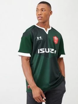 Image of Urban Armor Gear Wales Wru Away Short Sleeved Rugby Shirt - Green