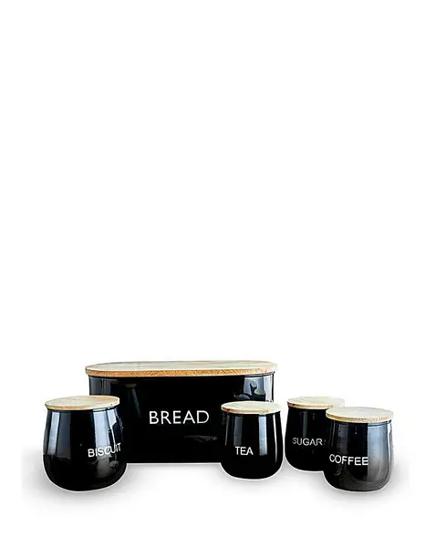 Image of Tower Tower 5 Piece Storage Set - Black EN38601