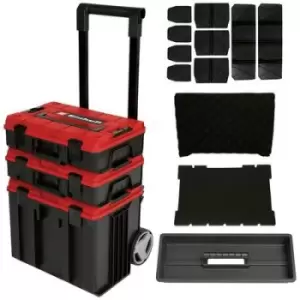 Image of Einhell E-Case Tower 4540015 Tool box (empty) Plastic Black, Red (L x W x H) 430 x 400 x 675 mm