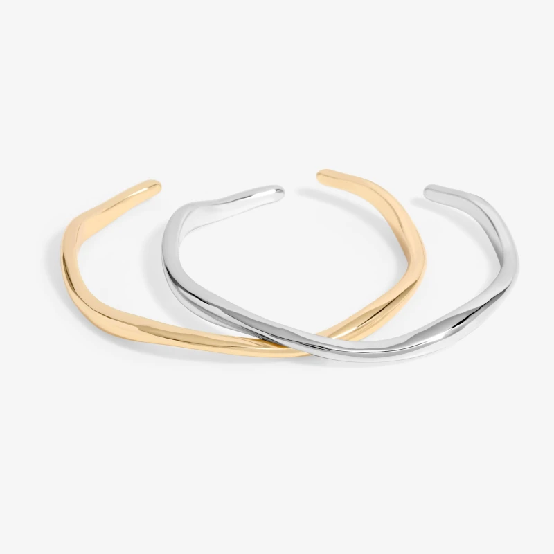 Image of Inicio Two Tone Cuffs - Pack of 2 - Gift Pouch Gold