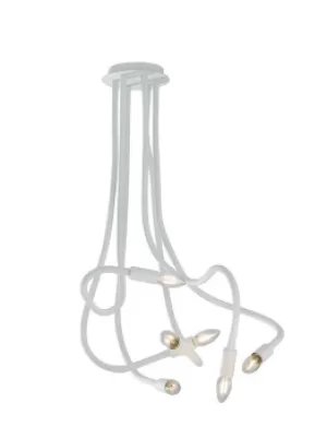 Image of LOVER 6 Light Multi Arm Semi Flush Ceiling light White 100x120cm