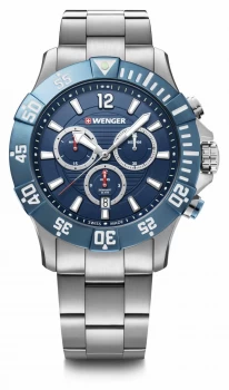 Image of Wenger Seaforce Chrono 43mm Stainless Steel Bracelet Watch