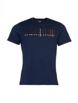 Image of Barbour Wallace T-Shirt, Navy, Size S, Men