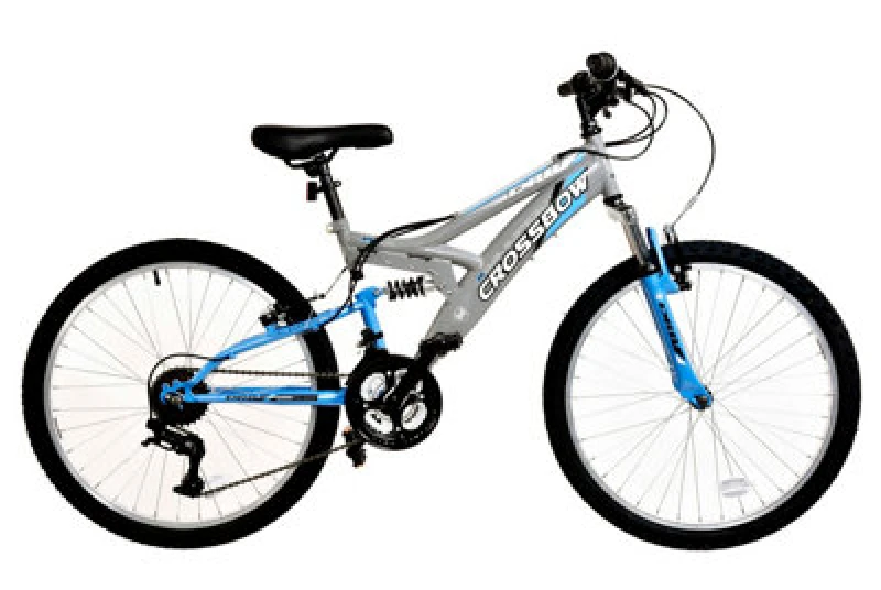 Image of Dallingridge Crossbow Junior Full Suspension Mountain Bike 24" Wheel Grey unisex
