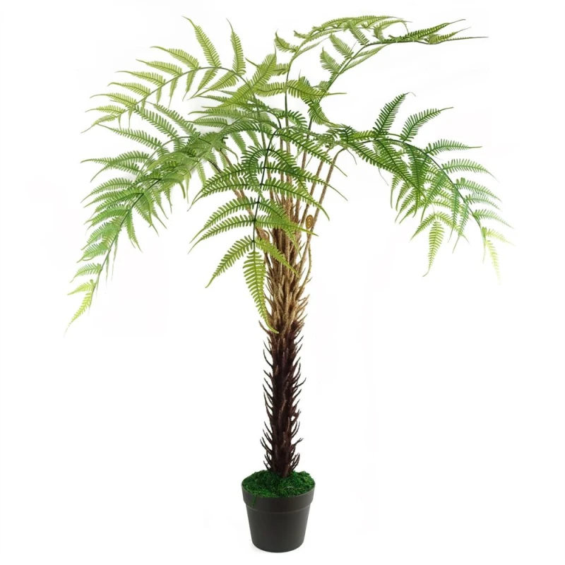 Image of Leaf Artificial Fern Tree Large Realistic Green