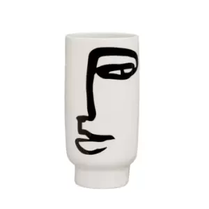 Image of Olivia's Vera Face Vase in Black & White