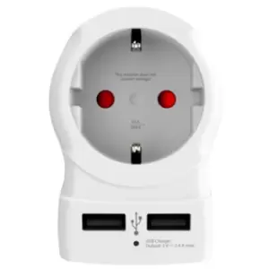 Image of Skross 1500281 power plug adapter Type B Type C (Europlug)+Type F