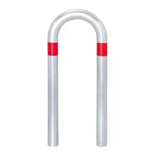 Image of TRAFFIC-LINE Electric Vehicle Charging Point Protection Guard with Red Reflective Bands - 800 x 360mm - Sub-Surface Fixing